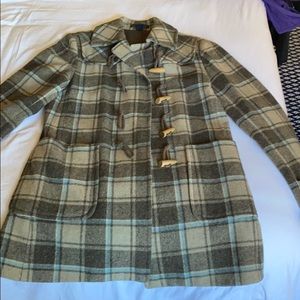 EUC GAP Plaid Toggle Peacoat- Women’s Small